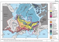 Chukchi Sea: Major tectonic elements